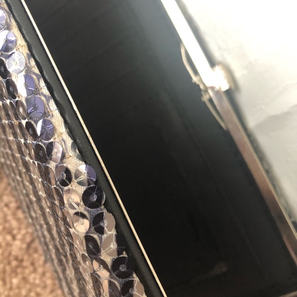 Silver and blue zebra print clutch / wallet - Picture 2 of 5